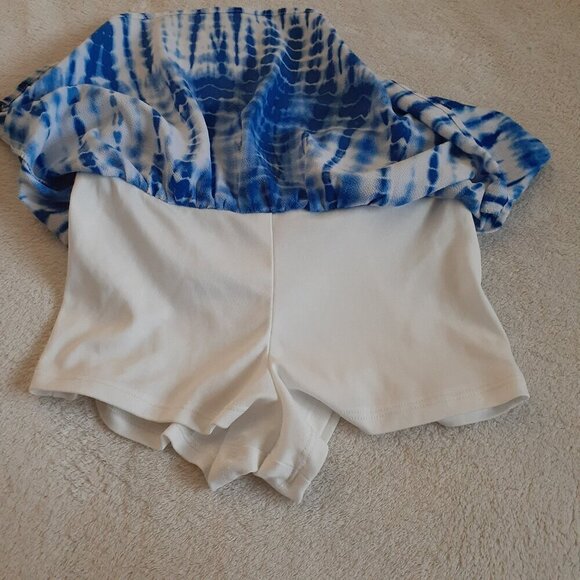 Speechless Kids Girl's Size 7 Blue White Tie Dye Shirt Skort Two Piece Boho Set - Picture 13 of 14